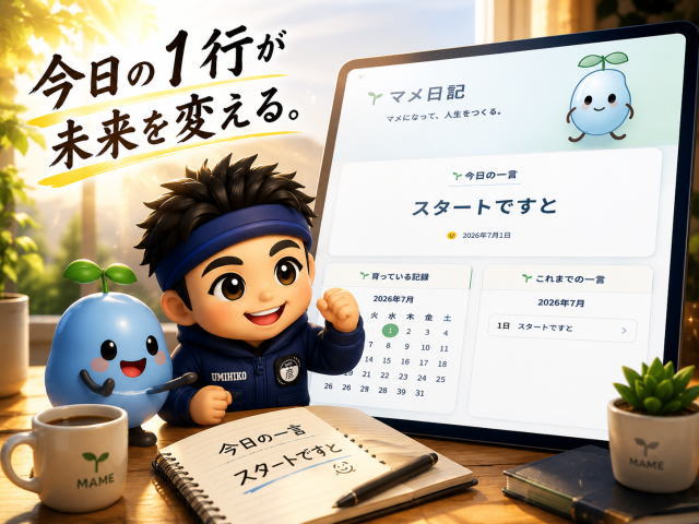 マメになろうと決めた7月1日｜1行日記から人生を変えるMAME日記、はじめます