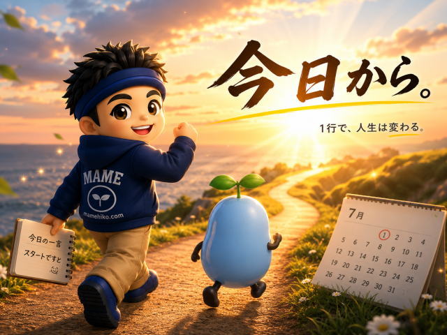 マメになろうと決めた7月1日｜1行日記から人生を変えるMAME日記、はじめます